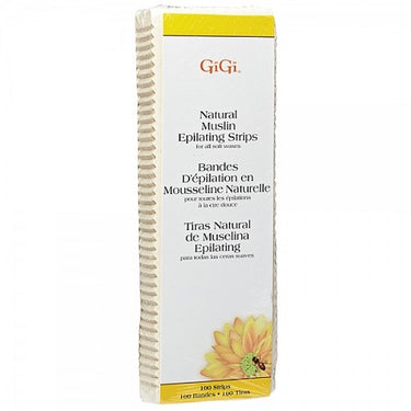 GiGi Natural Muslin Epilating Strips 100 Count 448054 - ANNS BEAUTY SUPPLY